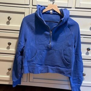 Lululemon Athletica Royal Blue scuba 1/2 zip Hoodie